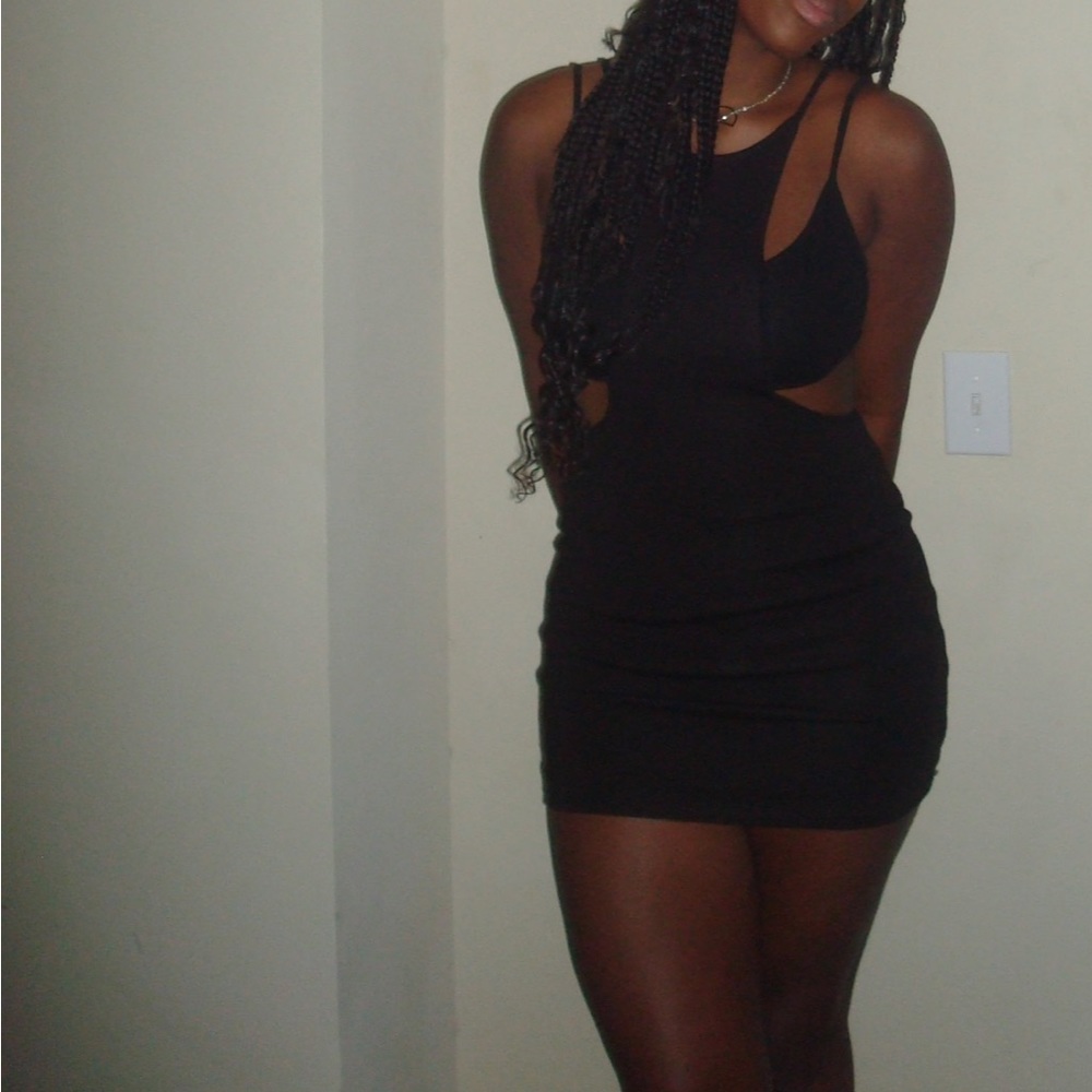 Black Princess Polly cutout dress